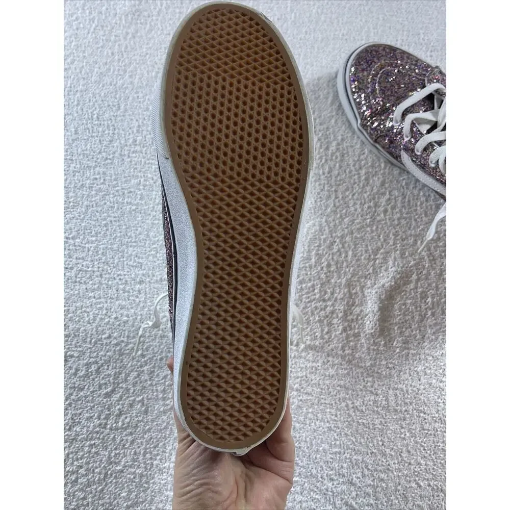 Vans Off Wall TheSK8-HI Slim Zip Sneaker TrueGlitter Women 10.5 Men 9 Unisex EUC - Picture 11 of 13